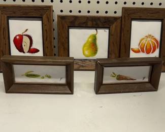 enameled Fruit Tiles