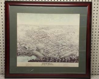 Howell Map Print Framed