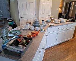 Kitchen items. not shown hand painted cups & saucers