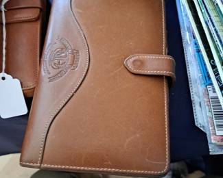 Coach daily log /journal and to the left, a rare Coach leather fountain pen set plus many Coach smaller items not shown!