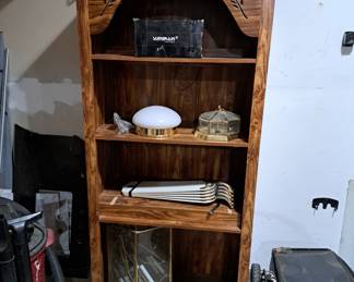 One of two open cupboards