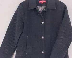 Anne Klein Pea Coat Women’s Large Quilted Metal Latch Button Lined Winter Coat