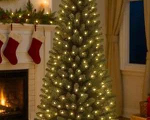 4ft Pre-Lit Artificial Christmas Tree Warm White Lights Indoor Outdoor Decor
