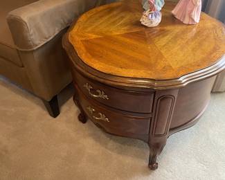 SOLID WOOD SIGNED SIDE TABLE