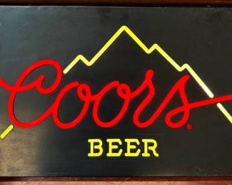 Coors Beer Light Up Sign