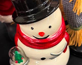 Snowman cookie jar
