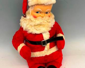 Vintage Plastic Face Santa