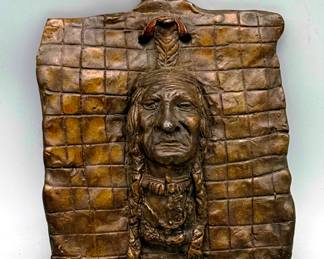 Bronze Native American Waller Hanger