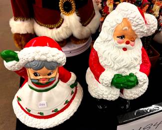 Cast Iron Santa and Mrs. Claus