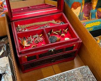 Costume Jewelry and Boxes