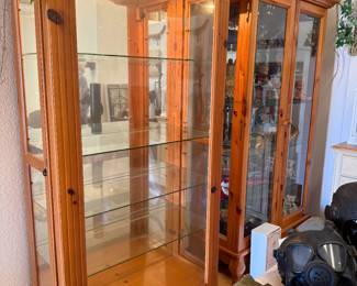 BEAUTIFUL PINE CURIO CABINETS