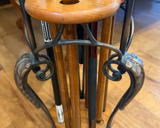 THIS VINTAGE POOL STICK HOLDER IS FANTASTIC