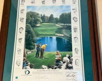 SIGNED HALL OF FAME GOLFERS ART