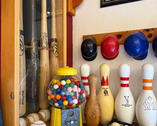I SPY A VINTAGE WOOD BOWLING PIN