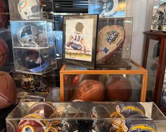 SO MANY SIGNED NFL HELMETS