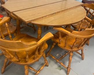 6 CHAIRS LOTS OF LEAVES - SOLID WOOD