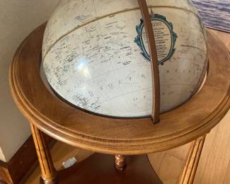 LARGE GLOBE W/ WOOD STAND