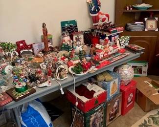 Lots of Christmas items. Many never used or set out.