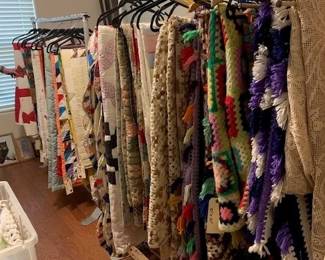 Huge collection of homemade quilts.  All types of patterns. Afghans too!