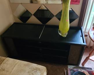 Vintage consule record player with radio