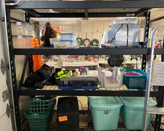 Metal garage shelves