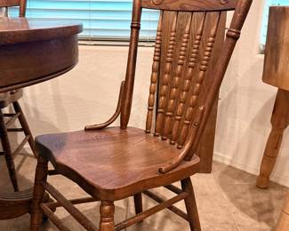 Wood carved dining chairs