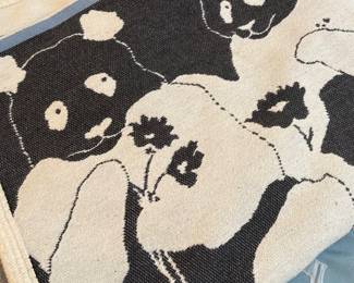 Handmade oriental panda blanket/tapestry