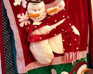 Christmas snowman tapestry decor