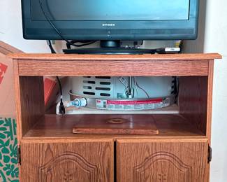 Wood media console