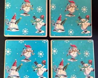 Christma snowman coasters