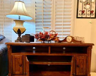 Media console with cabinets