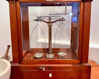 Old fashioned balance scale