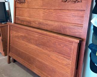 Queen wood bed frame