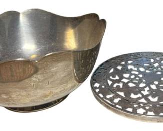 Sterling Silver Trivet and Bowl 