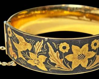 Vintage Spanish Damascene Bracelet 