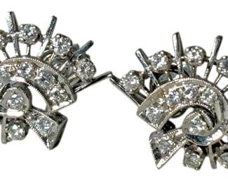 14K White Gold Earrings 