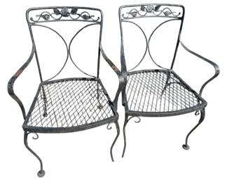 Vintage Outdoor Metal Chairs 