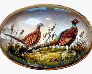 14K Marcus Co. Pheasant Brooch 