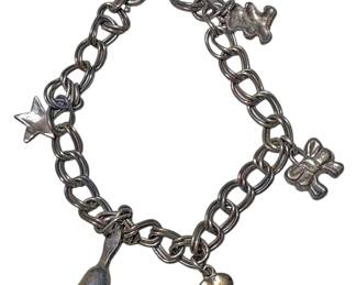 Sterling Silver Charm Bracelet 