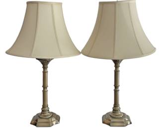 Brushed Gold Tone Table Lamps 
