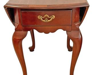 Cherry Drop Leaf Side Table 