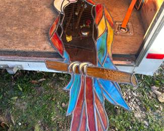 Leaded glass Parrot