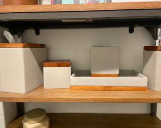 Bathroom Accessories, Stone and Wood