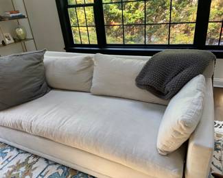 Second West Elm Sofa, Throw and Decorative Pillows