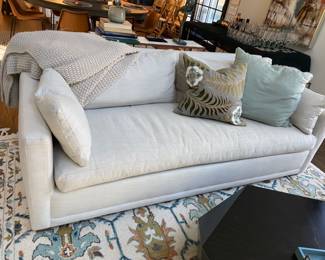 West Elm Sofa, Throw Blankets and Pillows