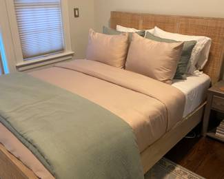 Rattan Bed and Linens