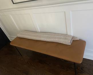 Faux Leather Bench