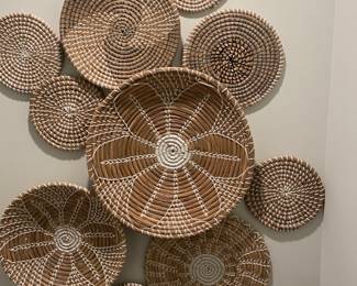 Decorative basket wall art