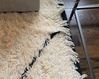 Ivory and Black Rug