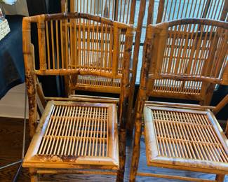 Bamboo folding chairs